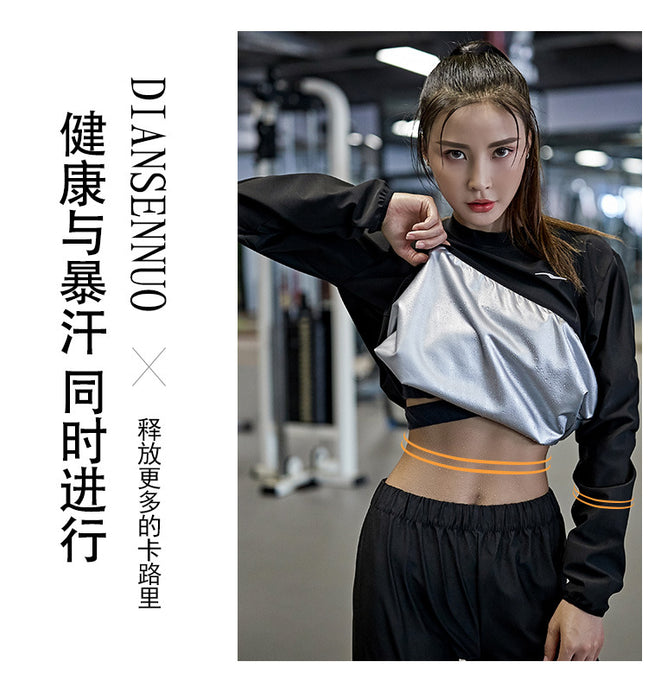 Men's Plus-Size Long Sleeve Sweat Suit for Weight Loss