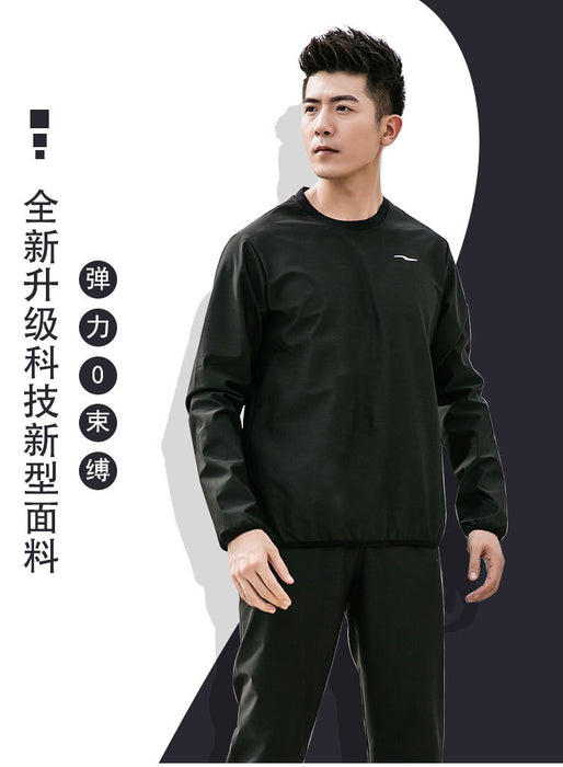 Men's Plus-Size Long Sleeve Sweat Suit for Weight Loss