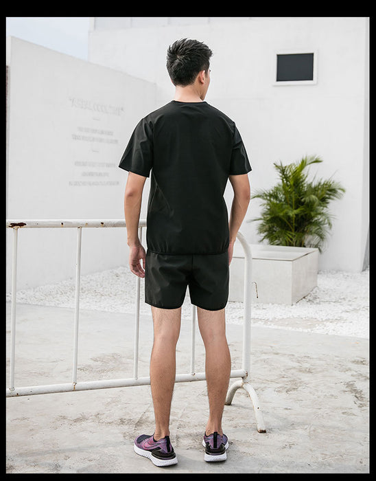 Men's Plus-Size Long Sleeve Sweat Suit for Weight Loss