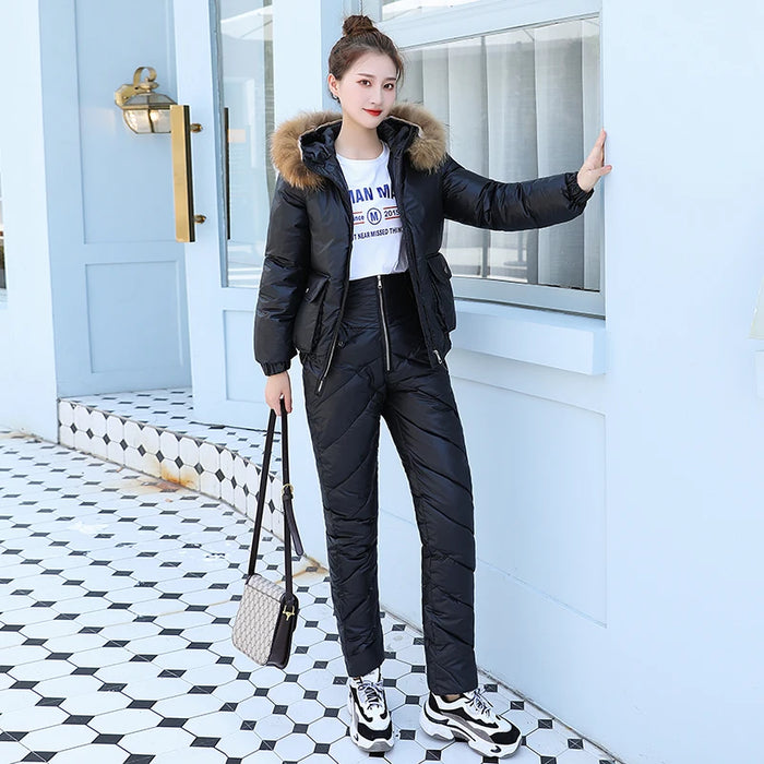 Women's Warm Snow Pants & Jacket Suit