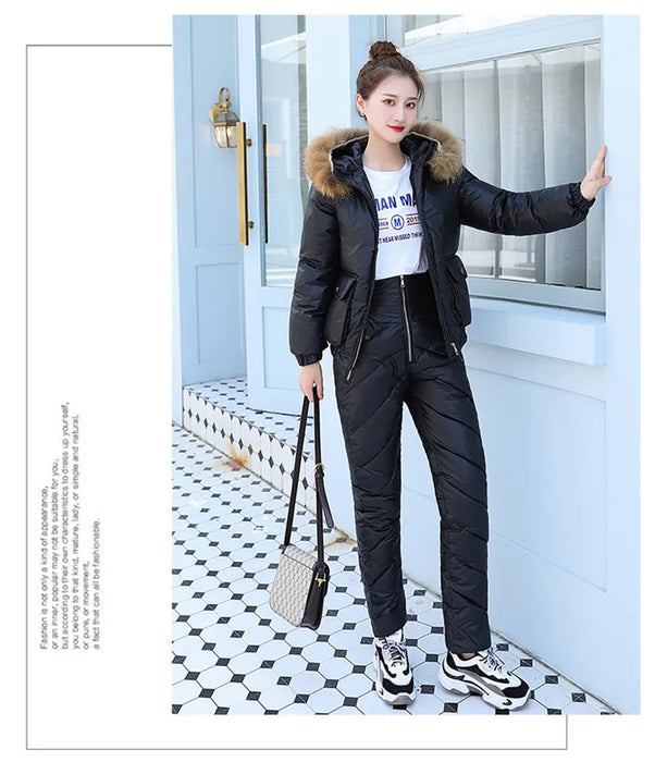 Women's Warm Snow Pants & Jacket Suit