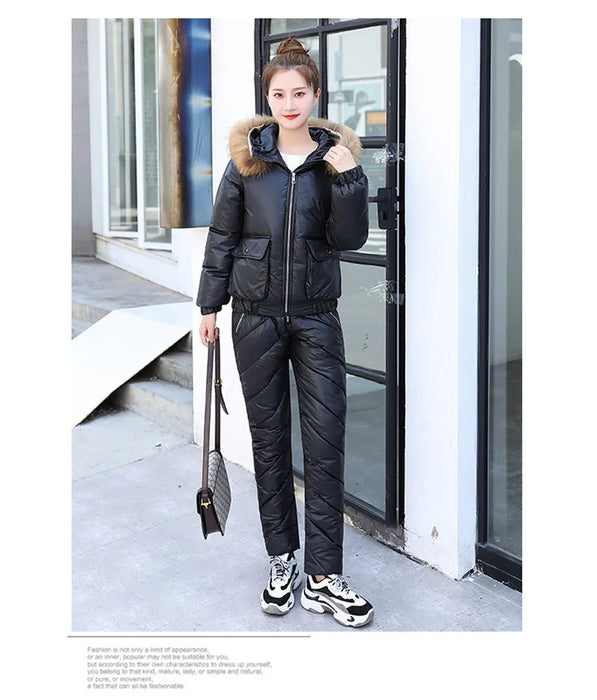Women's Warm Snow Pants & Jacket Suit