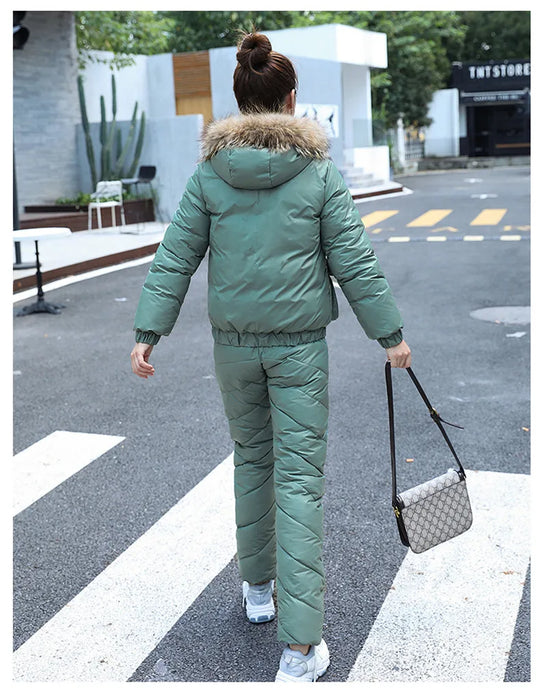 Women's Warm Snow Pants & Jacket Suit