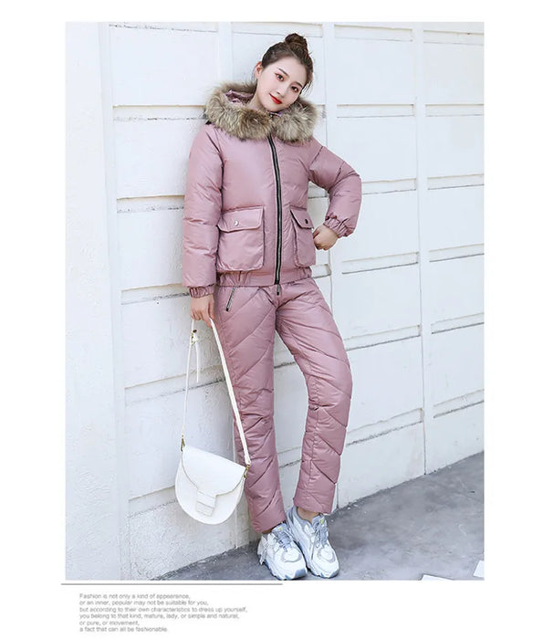 Women's Warm Snow Pants & Jacket Suit