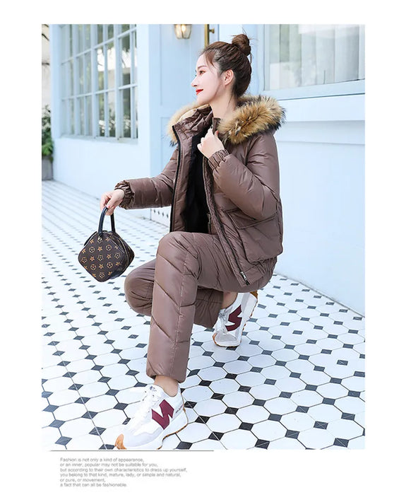 Women's Warm Snow Pants & Jacket Suit