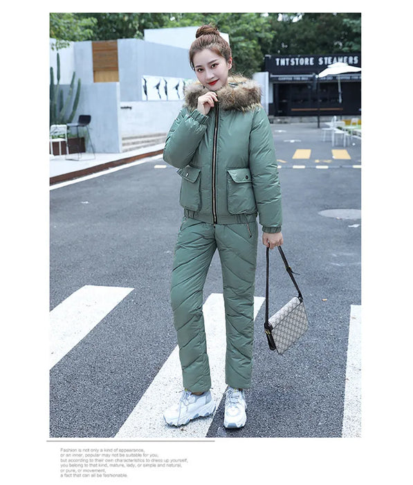 Women's Warm Snow Pants & Jacket Suit