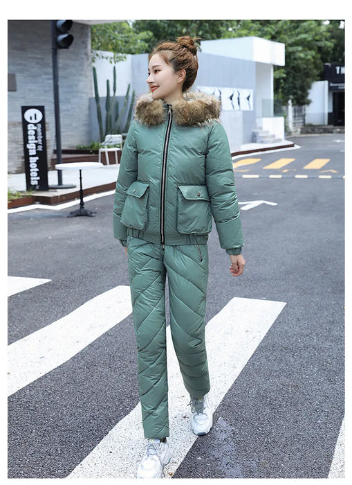 Women's Warm Snow Pants & Jacket Suit