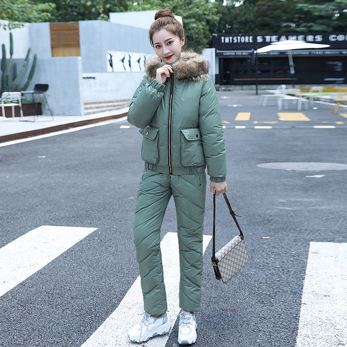 Women's Warm Snow Pants & Jacket Suit