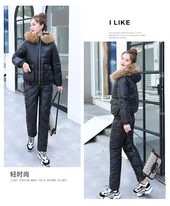 Women's Warm Snow Pants & Jacket Suit