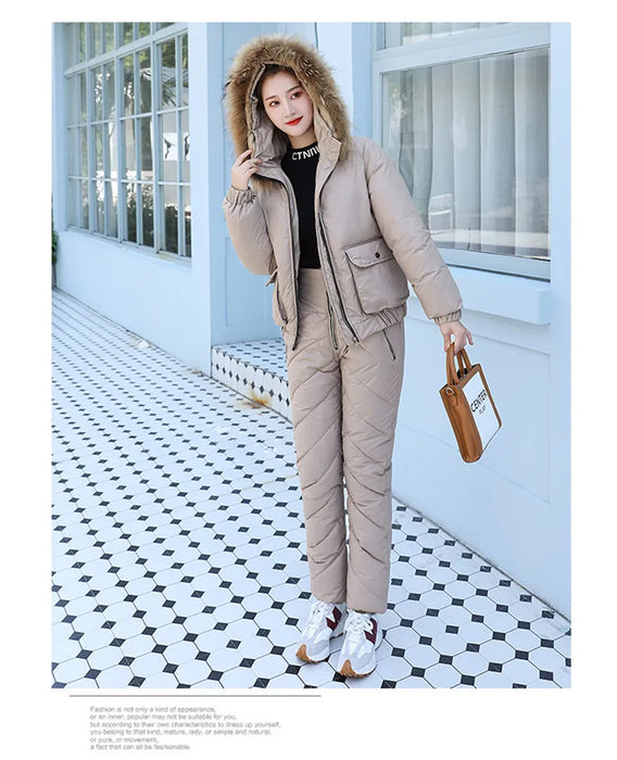 Women's Warm Snow Pants & Jacket Suit