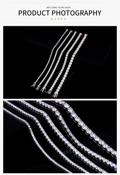 925 Sterling Silver VVS Graded Bracelet