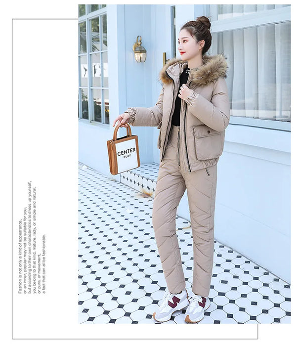 Women's Warm Snow Pants & Jacket Suit