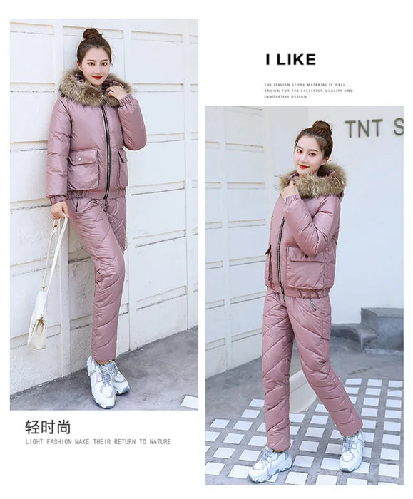 Women's Warm Snow Pants & Jacket Suit