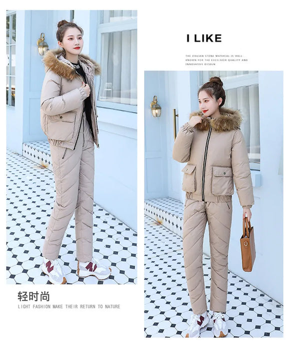 Women's Warm Snow Pants & Jacket Suit