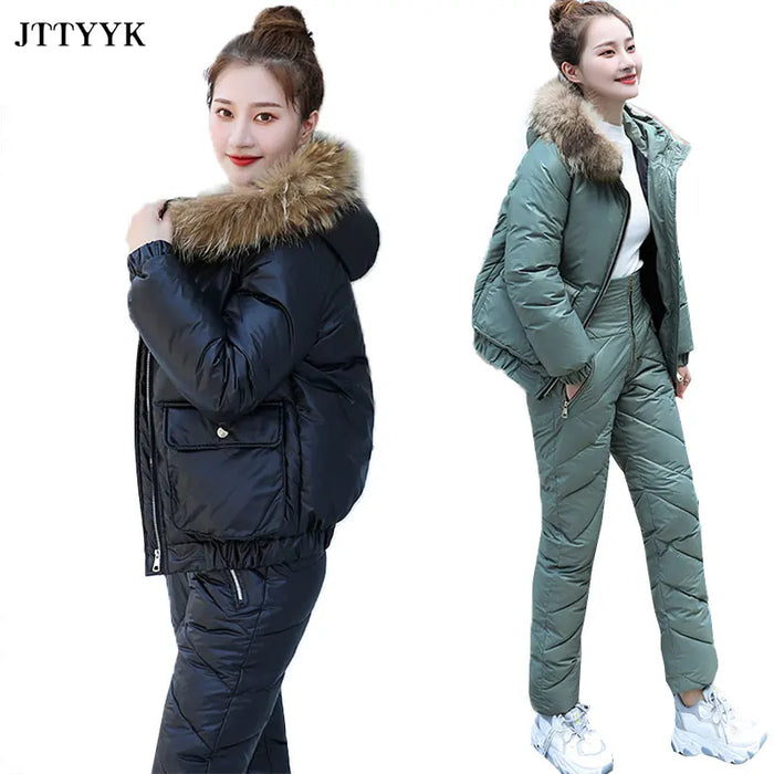 Women's Warm Snow Pants & Jacket Suit