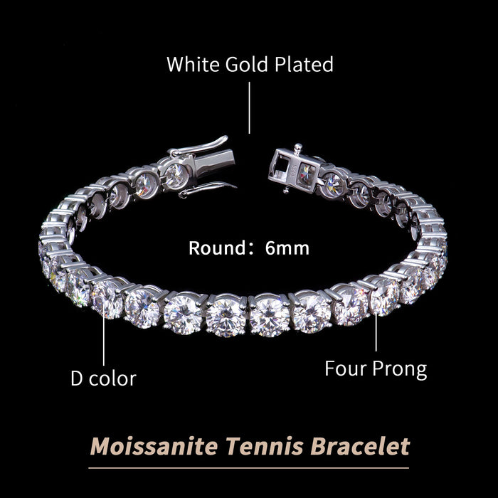 925 Sterling Silver VVS Graded Bracelet