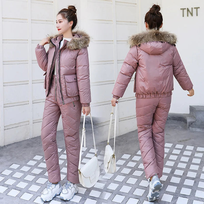 Women's Warm Snow Pants & Jacket Suit