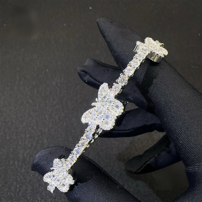 925 Sterling Silver Butterfly Tennis Bracelet