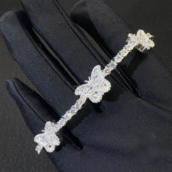 925 Sterling Silver Butterfly Tennis Bracelet