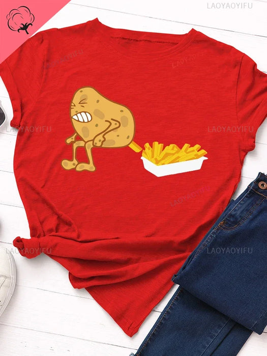 Casual Women's Short Sleeve Streetwear Tee