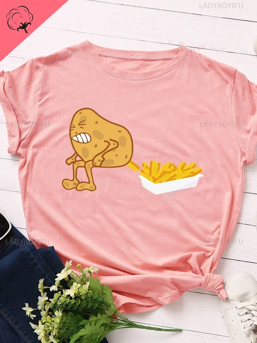 Casual Women's Short Sleeve Streetwear Tee