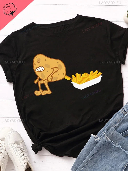 Casual Women's Short Sleeve Streetwear Tee