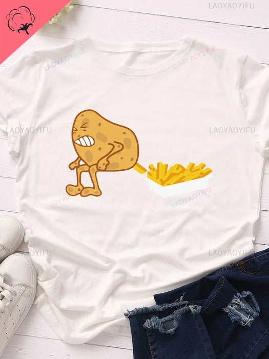 Casual Women's Short Sleeve Streetwear Tee