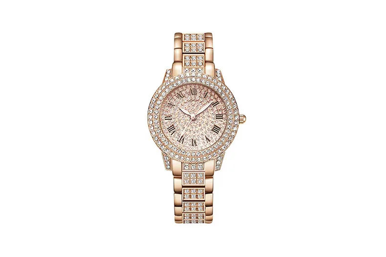 Luxury Women's Golden Rhinestone Watch